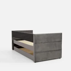 Dzieci inny Łóżko z szufladą do spania ciemnoszare FORTINE 90x200