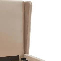 Łóżko ze stelażem beżowe KEQUN 160x200 cm