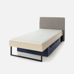 Dzieci inny Łóżko ze stelażem beżowe SERGIO 90x200 cm