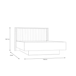Łóżka|FORTE Łóżko ze stelażem i oświetleniem RANKIN 140x200