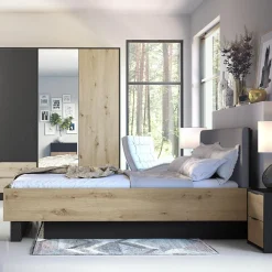 inny Łóżko ze stelażem i pojemnikiem UPSALA 160x200 cm