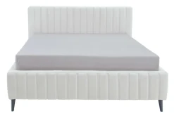 Łóżko ze stelażem krem MAGGIE FULL 140x200 cm