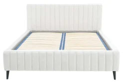 Łóżko ze stelażem krem MAGGIE FULL 140x200 cm