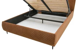 Instilo Łóżko ze stelażem miedziane VENTI 140x200 cm