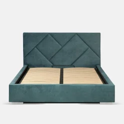 Łóżka Tapicerowane|Łóżka|inny Łóżko ze stelażem niebieskie ORLENA 140x200 cm