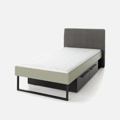 Łóżka|Łóżka|inny Łóżko ze stelażem zielone SERGIO 90x200 cm