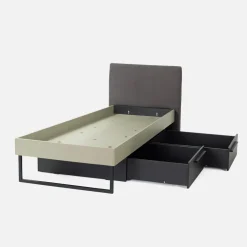 Łóżka|Łóżka|inny Łóżko ze stelażem zielone SERGIO 90x200 cm