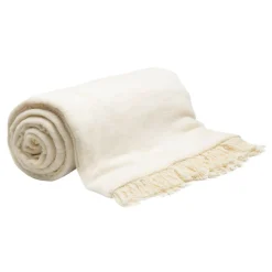 Koce I Narzuty| Koc bawełniano-akrylowy ECRU 150x200 cm