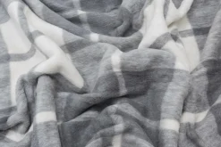 Koc bawełniano-akrylowy w kratę 150x200 cm