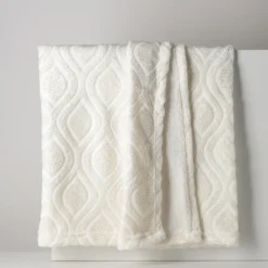 Koce I Narzuty|inny Koc biały JASMINE 130x160 cm