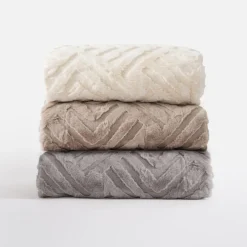 Koce I Narzuty|inny Koc geometryczny ecru DREAMY 150x200 cm