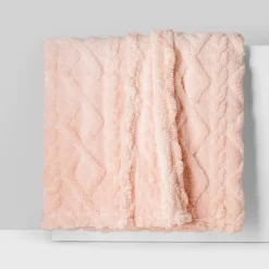 Koce I Narzuty|inny Koc jasnoróżowy NORDIC 150x200 cm