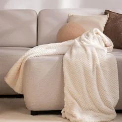 Koce I Narzuty|inny Koc kremowy POPPY 200x200 cm