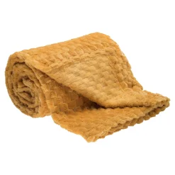 Koc musztardowy SQUADRO 150x200 cm