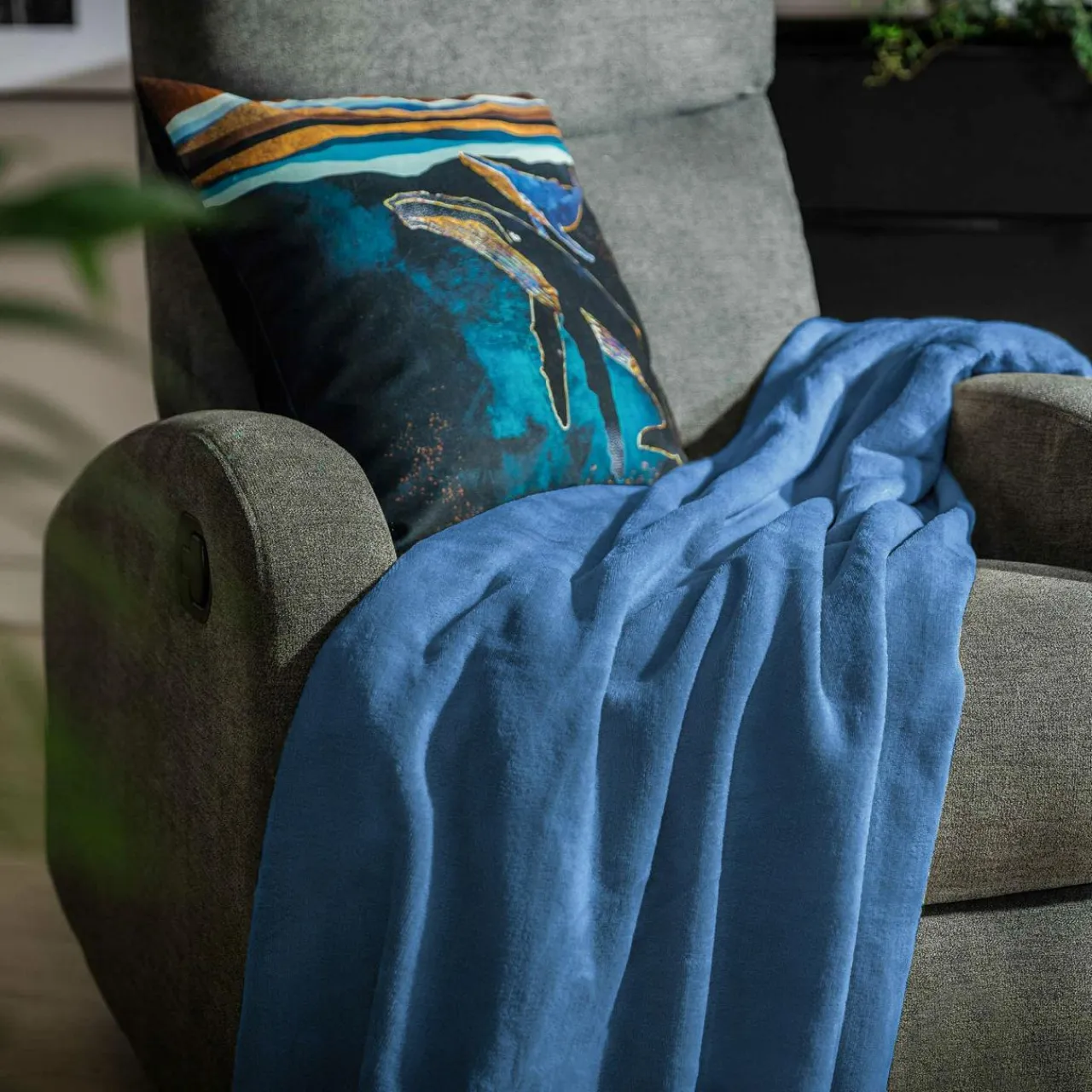 inny Koc niebieski CORAL 130x160 cm