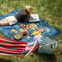 inny Koc piknikowy niebieski 150x200 cm