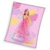 Dzieci inny Koc polarowy różowy BARBIE 130x170 cm