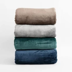 Koce I Narzuty|inny Koc sherpa ciemnoniebieski CASMIR 130x160 cm