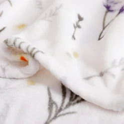 inny Koc w kwiaty kremowy CODIE 130x160 cm