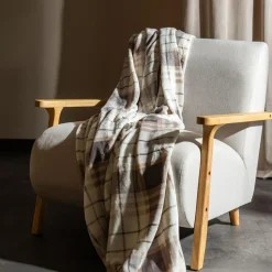 Estetica Koc w szkocką kratę beżowy TYLOR 150x200 cm