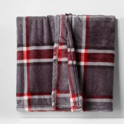 Koce I Narzuty|Estetica Koc w szkocką kratę ciemnoszary TYLOR 150x200 cm