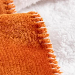 inny Koc z sherpą pomarańczowy DOLLY 150x200 cm