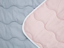 Estetica Kołdra całoroczna dwustronna szaro-różowa DUALO 160x200 cm