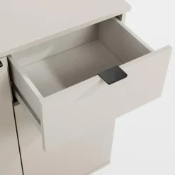 Komody|FORTE Komoda 2- drzwiowa z szufladą GANYMEDE jasny beż