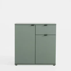 FORTE Komoda 2- drzwiowa z szufladą GANYMEDE szałwia