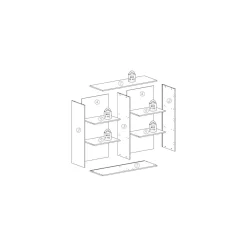 Dzieci Komoda biała nowoczesna dwudrzwiowa PATRIK