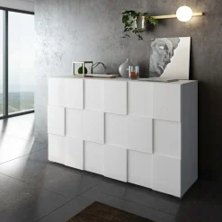 Dzieci Komoda biała nowoczesna trzydrzwiowa PATRIK