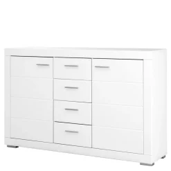 Dzieci FORTE Komoda biała z szufladami i półkami SNOW