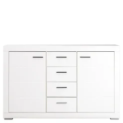 Dzieci FORTE Komoda biała z szufladami i półkami SNOW