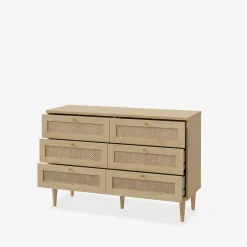 FORTE Komoda boho z 6 szufladami CALASETTA