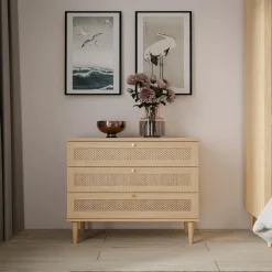 FORTE Komoda boho z 3 szufladami CALASETTA