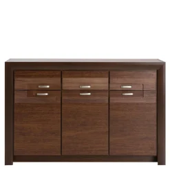 DiTrendi Komoda ciemny brąz szeroka trzydrzwiowa PARIS