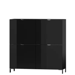 Komoda czarna czterodrzwiowa BRODWAY
