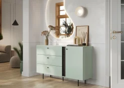 LENART Komoda do salonu szałwiowa LIV