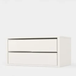 Akcesoria Do Szaf|ADBOX Komoda do szafy INNER II z 2 szufladami BASIC 100 biała