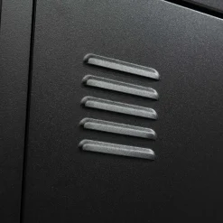 Komody|inny Komoda 2-drzwiowa grafitowo-czarna SOLANS