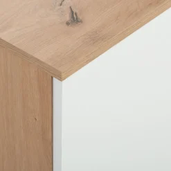 FORTE Komoda 2-drzwiowa, z 4 szufladami IKOLI biała