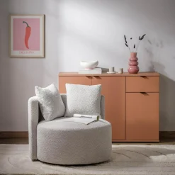 FORTE Komoda 3-drzwiowa z szufladą GANYMEDE terracotta