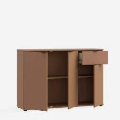 FORTE Komoda 3-drzwiowa z szufladą GANYMEDE terracotta