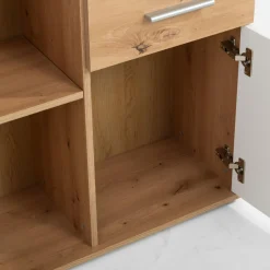 FORTE Komoda 2-drzwiowa z szufladami IKOLI biała