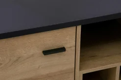 Komody|FORTE Komoda industrialna szeroka z szufladami i półkami HIGH ROCK