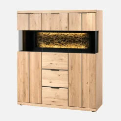 inny Komoda loftowa wysoka z oświetleniem NAPOLI