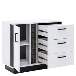 Komody|Furni Home Komoda MARCO 1D3S z oświetleniem