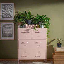 inny Komoda metalowa z szufladami BLEIZ brzoskwiniowa