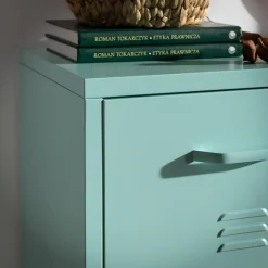 Komody|inny Komoda metalowa z szufladami BLEIZ turkusowa