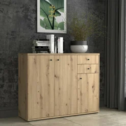 FORTE Komoda niska TEMPRA 2 3D2S dąb artisan